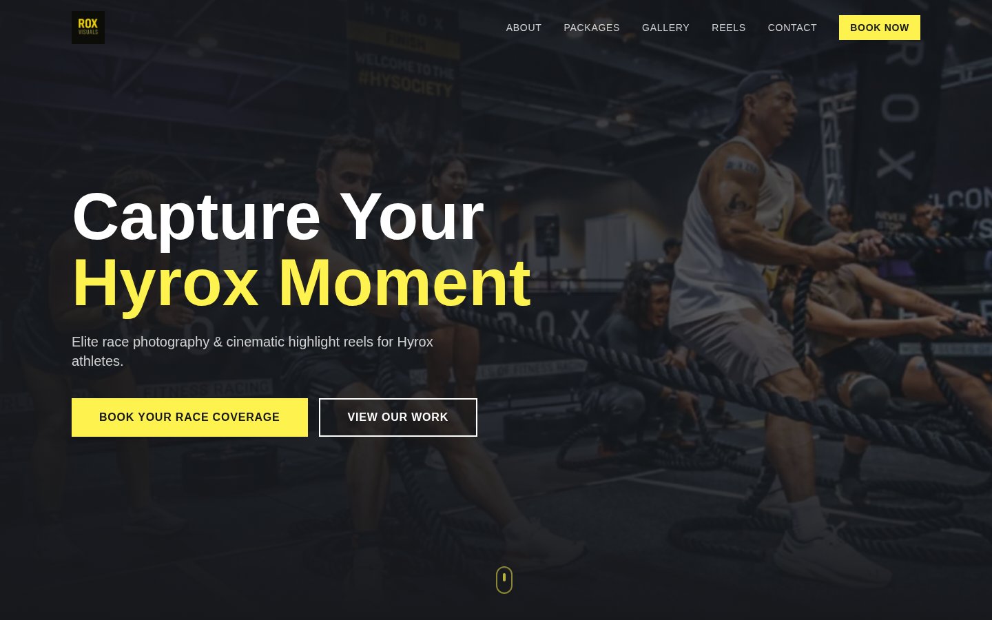 Rox Visuals live site homepage